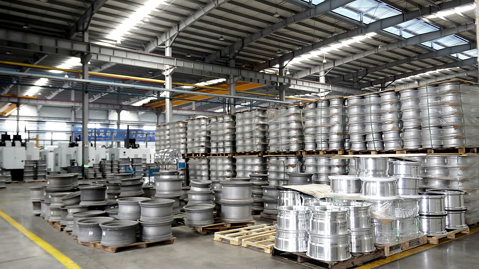 RAYONE alloy wheel blank storage before production